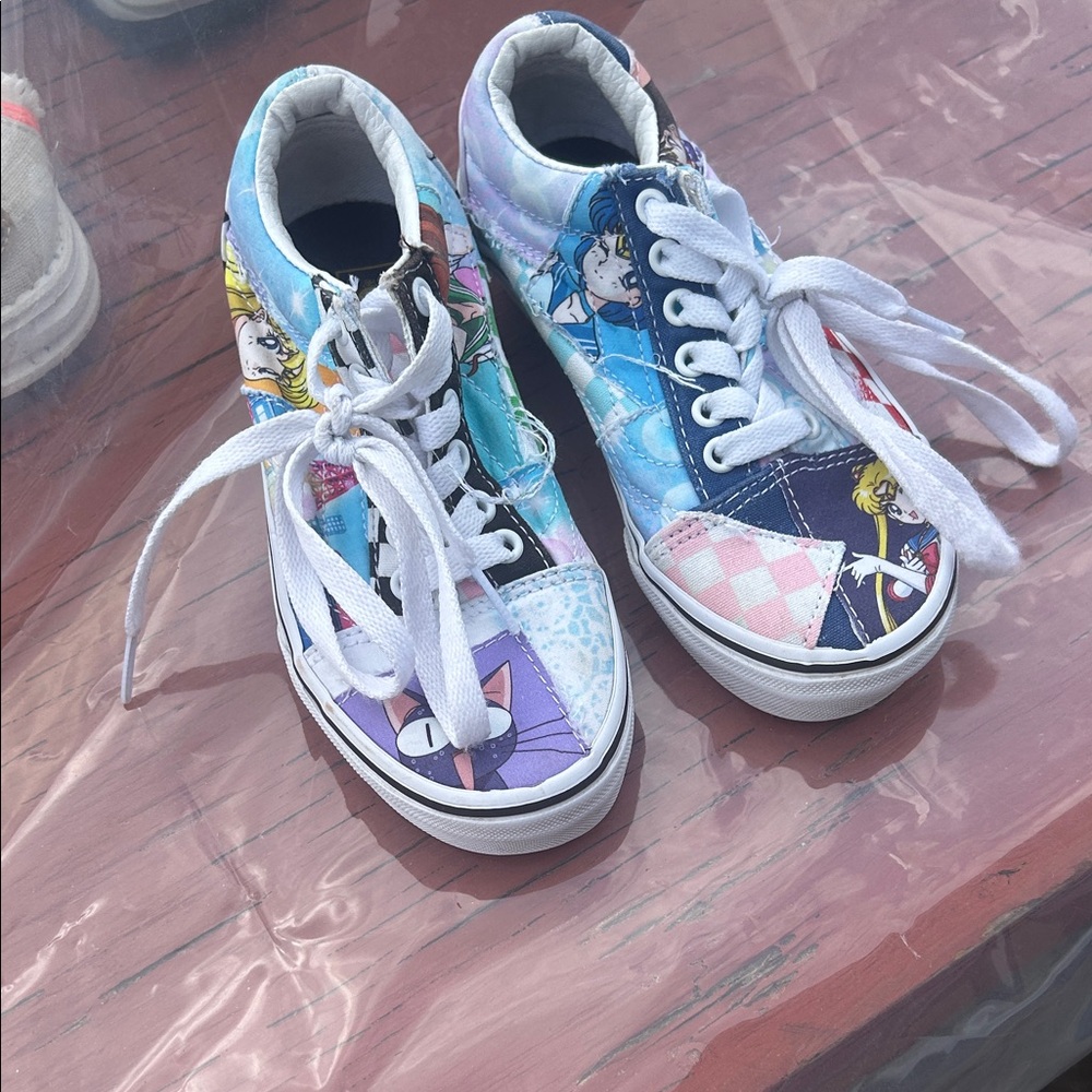 Vans Kids Multicolor Sailor Moon Graphic Low-Top Sneakers - White Laces